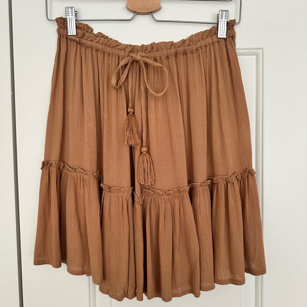Elan Tan/Brown Mini Skirt NWT